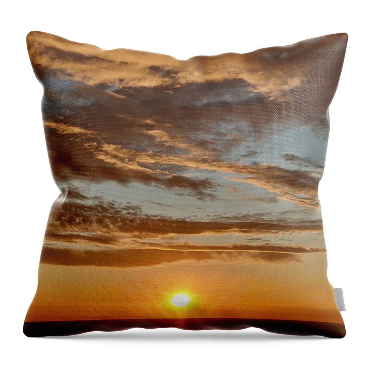 Sunset Throw Pillow featuring the photograph Cotton Candy Clouds 4 by Andrea Whitaker