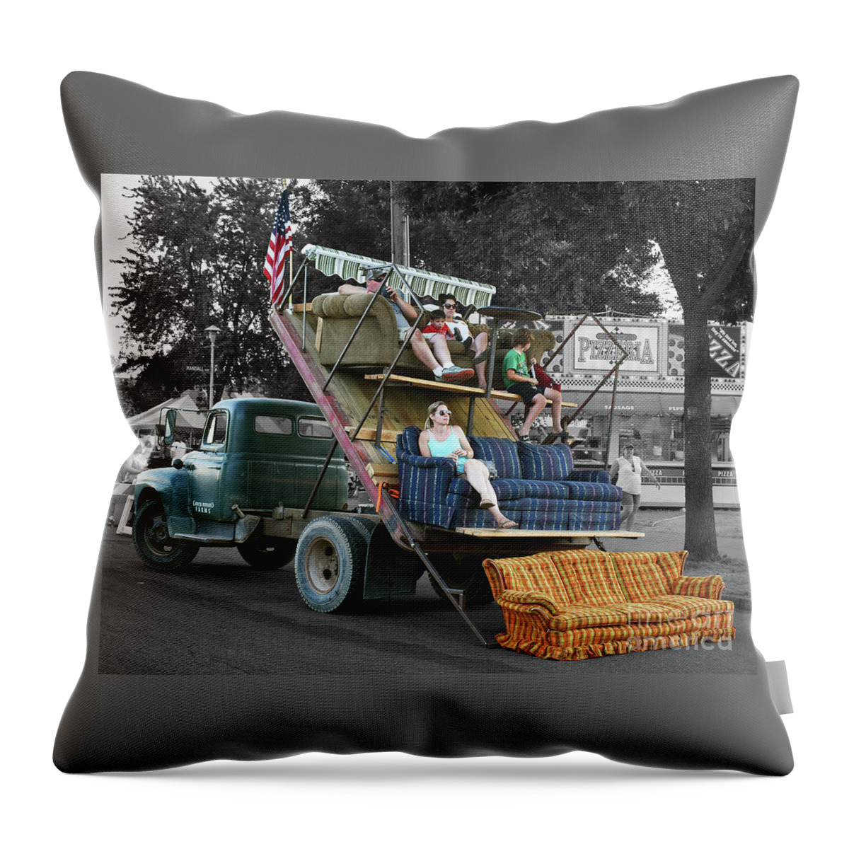 Couch Potato Throw Pillow featuring the photograph Couch Potato Transformer by Ron Long