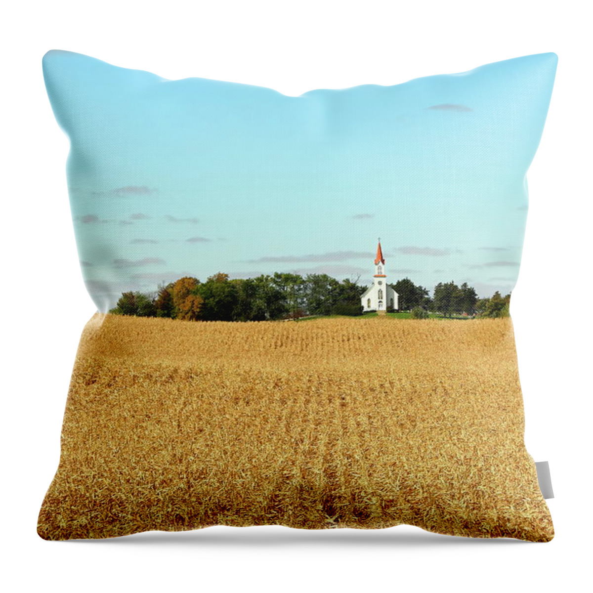 Church Throw Pillow featuring the photograph Country Church by Lens Art Photography By Larry Trager