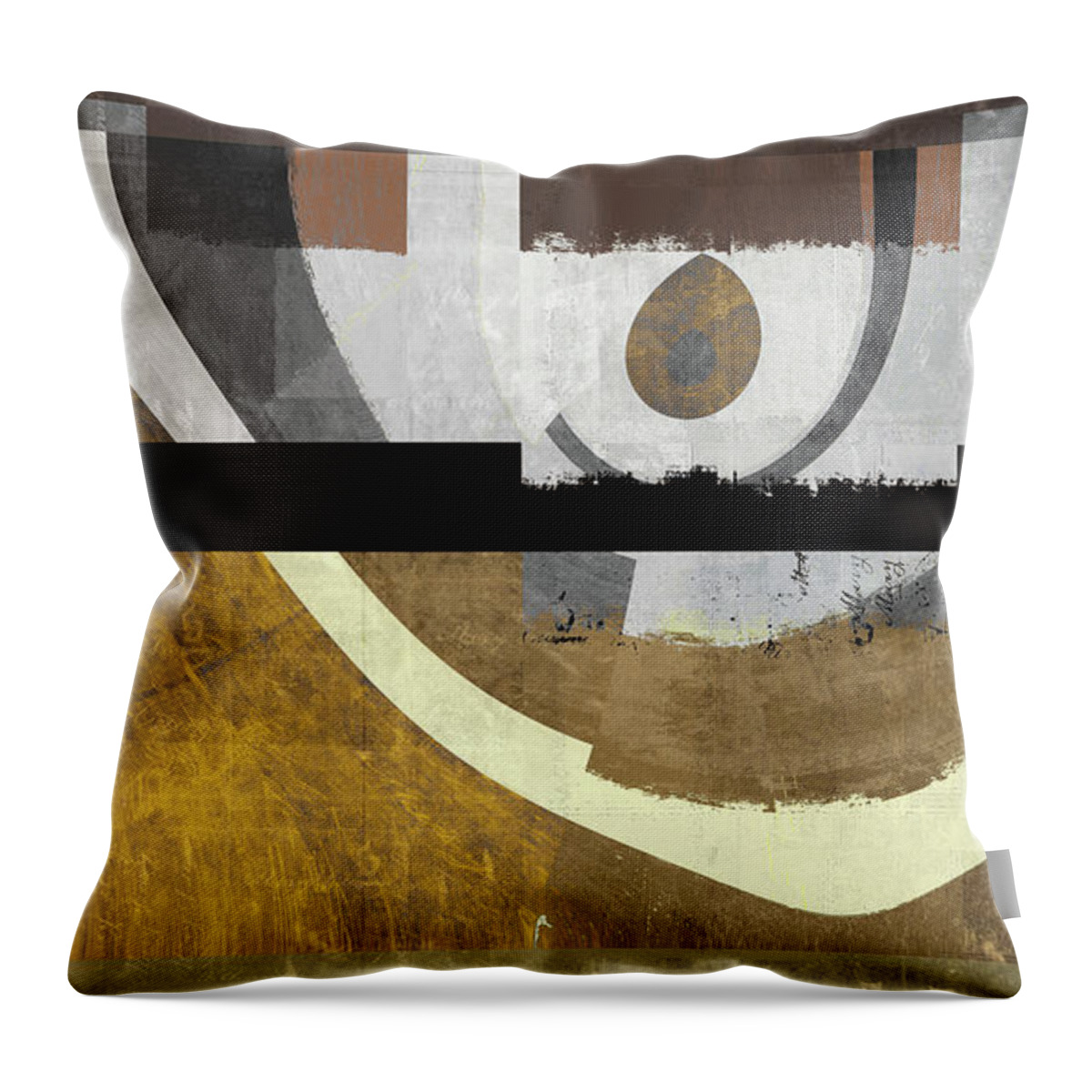 Brown Throw Pillow featuring the digital art Cozmoz - c69 by Variance Collections