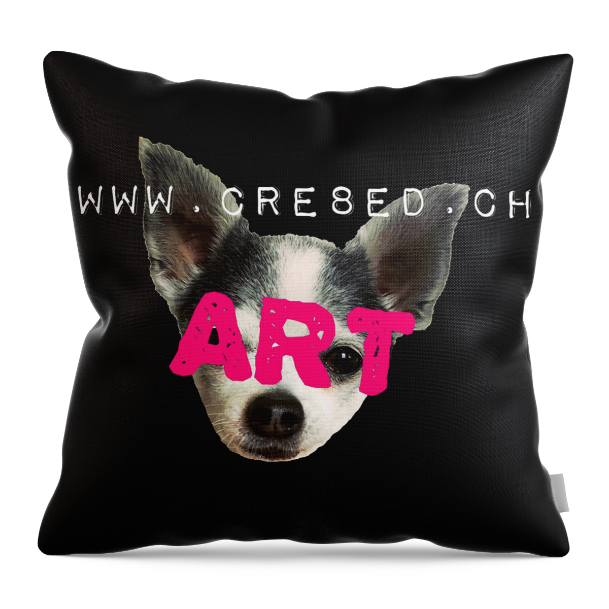 Www.cre8ed.ch Throw Pillow featuring the digital art Cre8ed by Tanja Leuenberger
