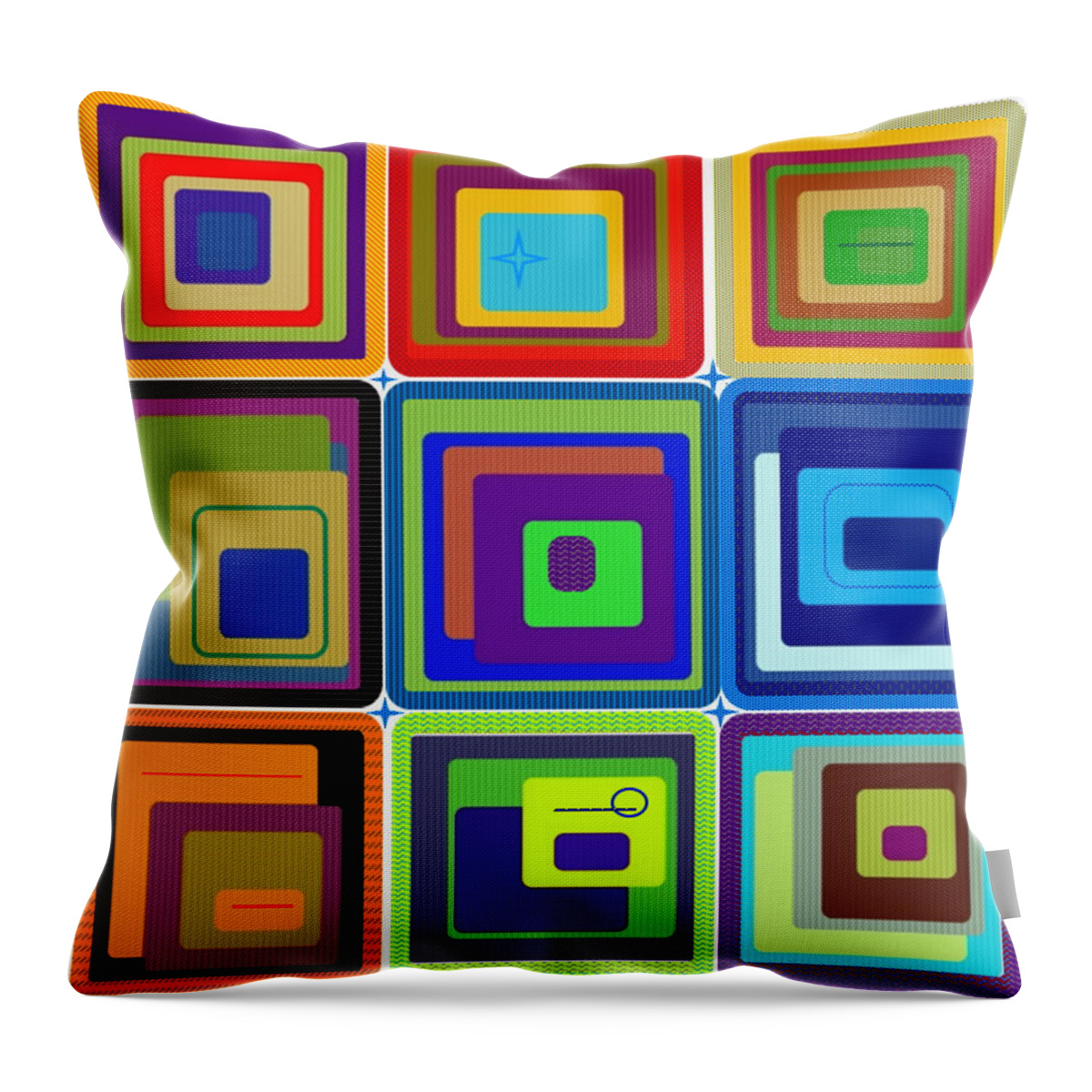 Corners Throw Pillow featuring the digital art Creative Corner by Designs By L