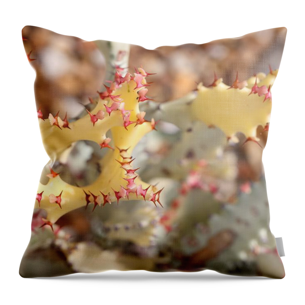 Crested Elkhorn Throw Pillow featuring the photograph Crested Elkhorn by Mingming Jiang