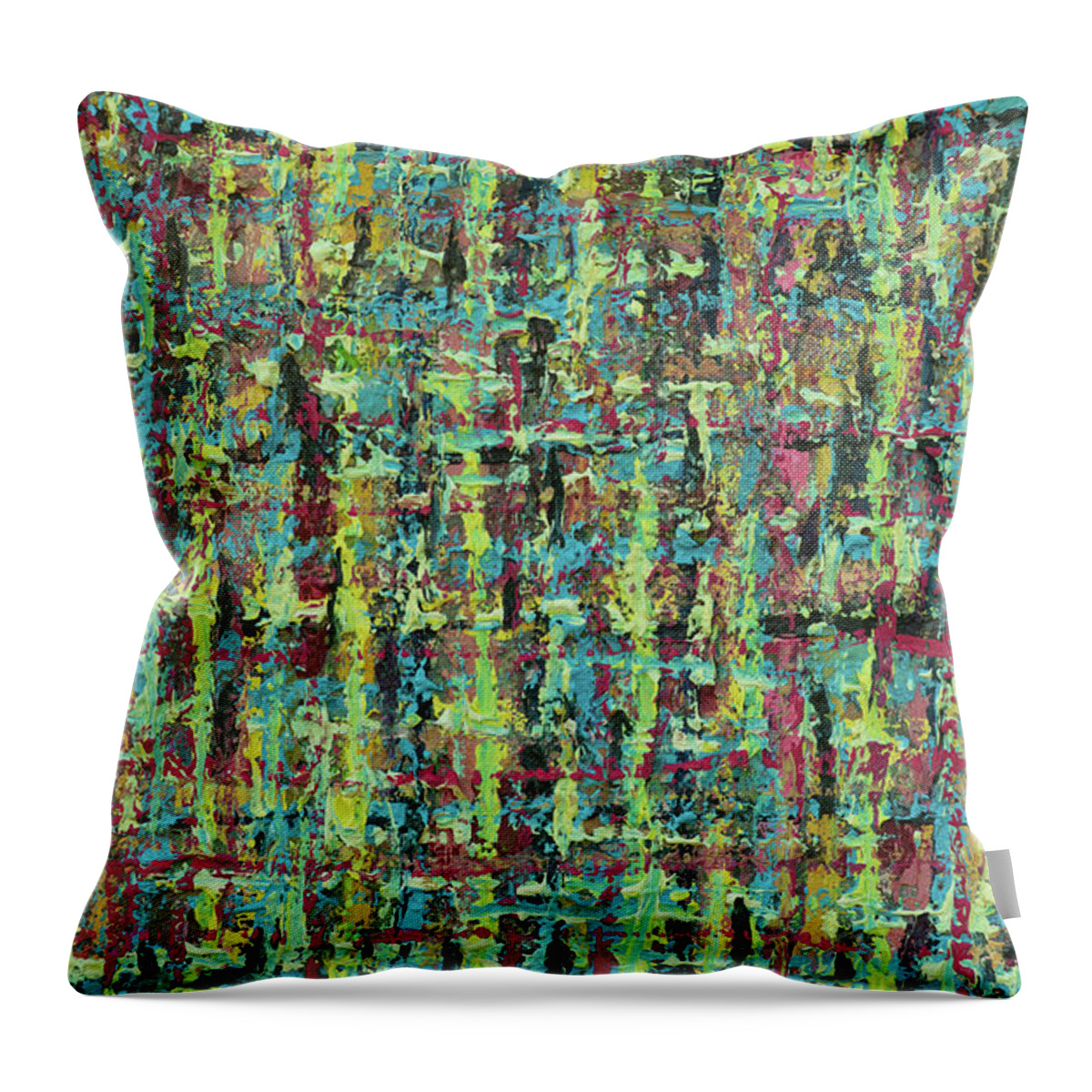 Popular Photo Throw Pillow featuring the painting criss Cross by Ofra Wolf