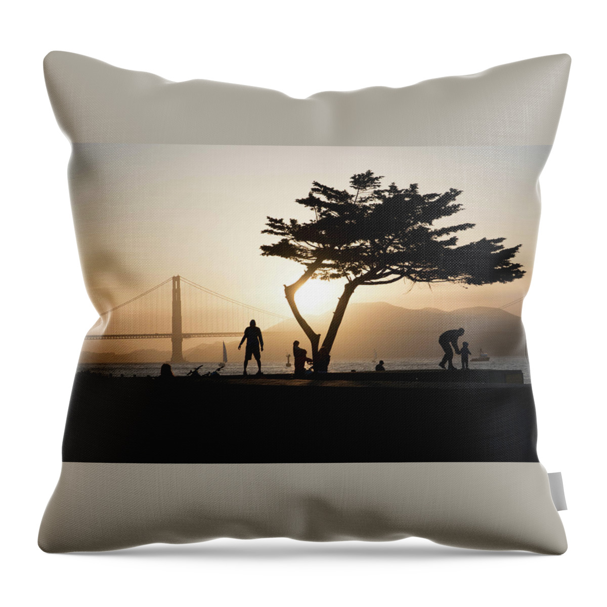 San Francisco Throw Pillow featuring the photograph Crissy Field by Chris Goldberg