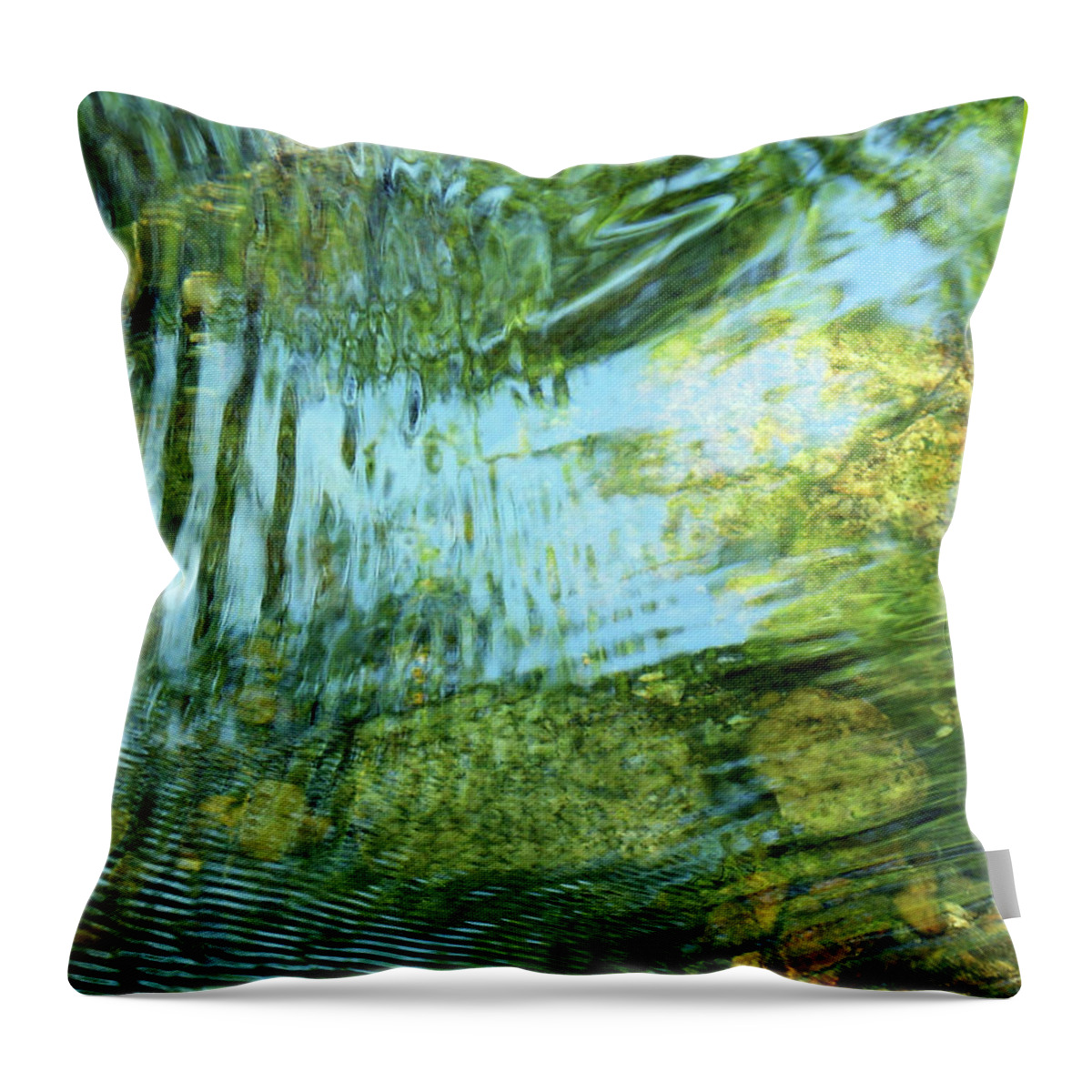 Abstract Photography Throw Pillow featuring the photograph Cross Current 2 by Deborah Ann Good