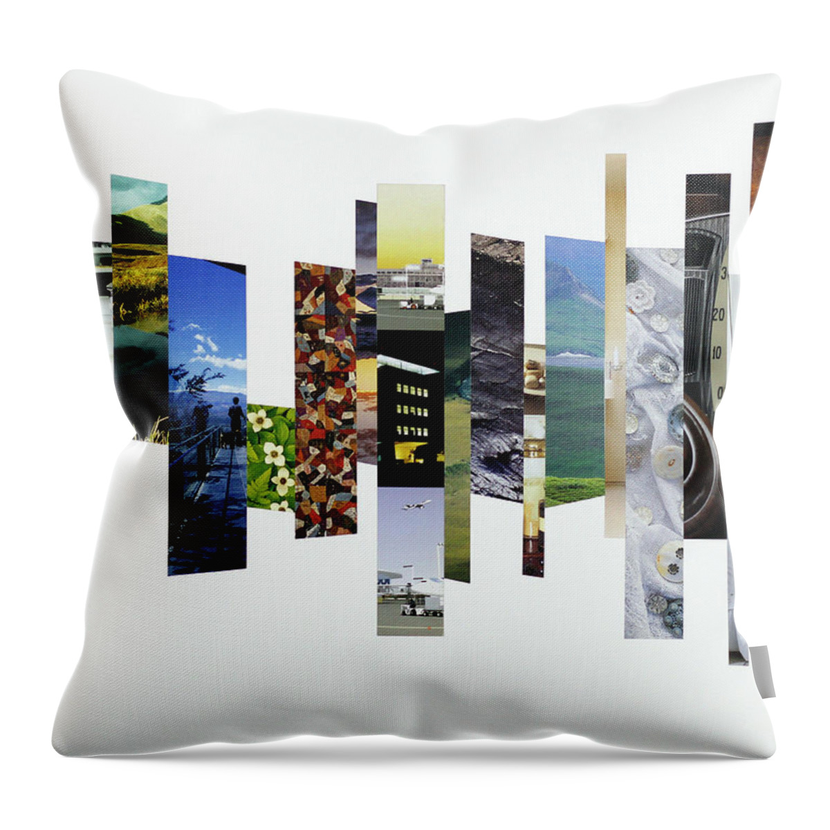 Collage Throw Pillow featuring the photograph Crosscut#121 by Robert Glover