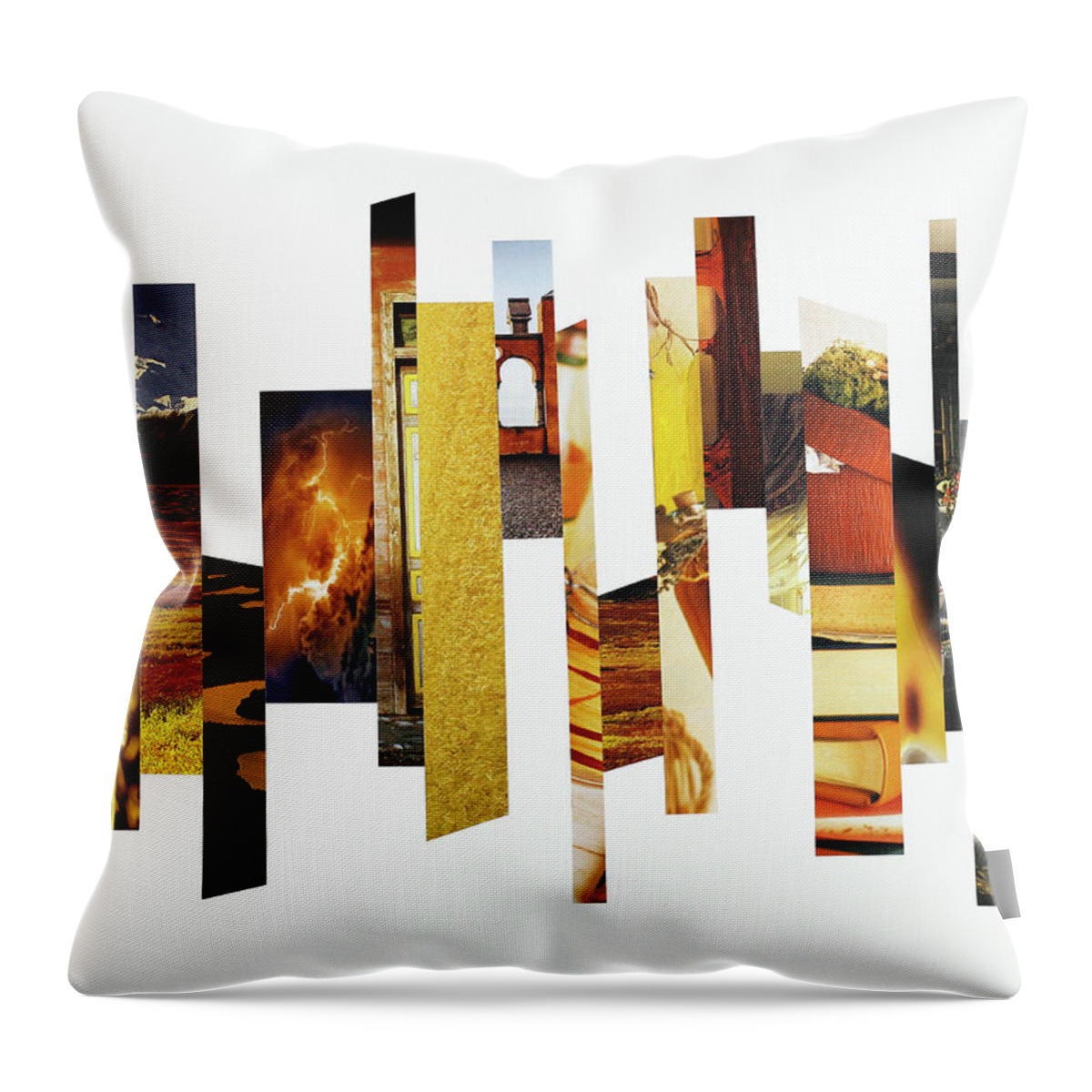 Collage Throw Pillow featuring the photograph Crosscut#130 by Robert Glover