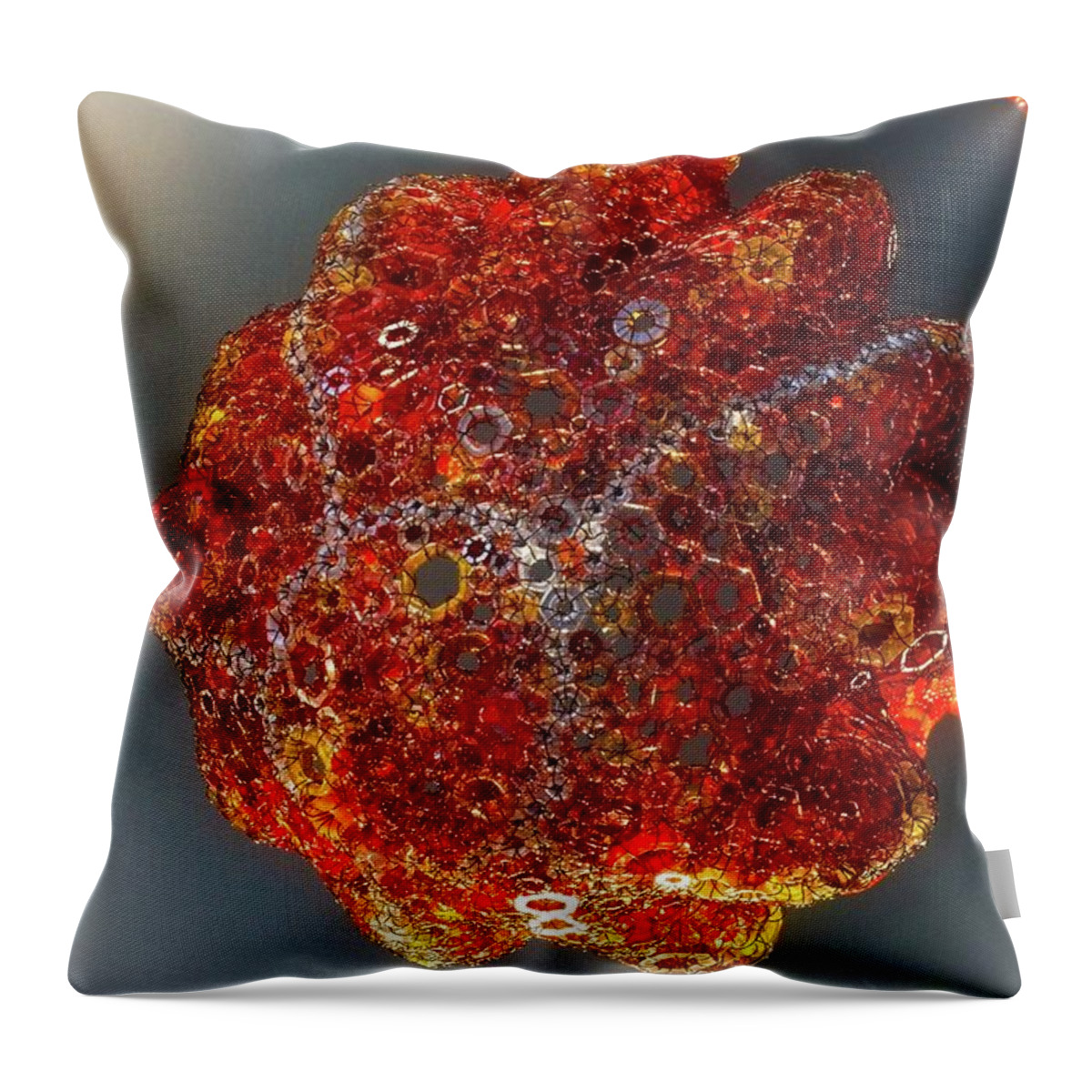 Floating Throw Pillow featuring the digital art Crystal Jelly by David Desautel