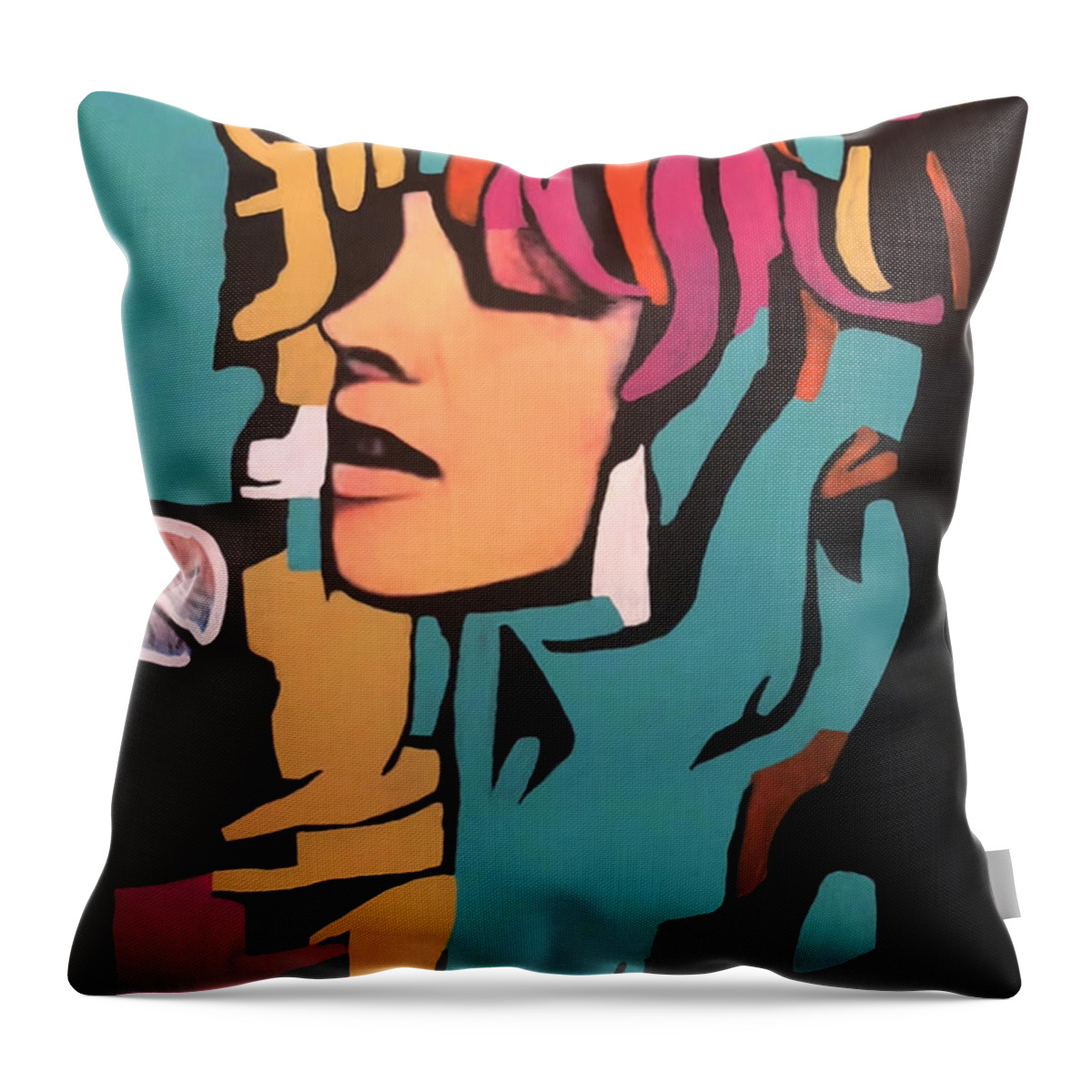 Stevie Nicks Throw Pillow featuring the painting Crystals by Jayime Jean