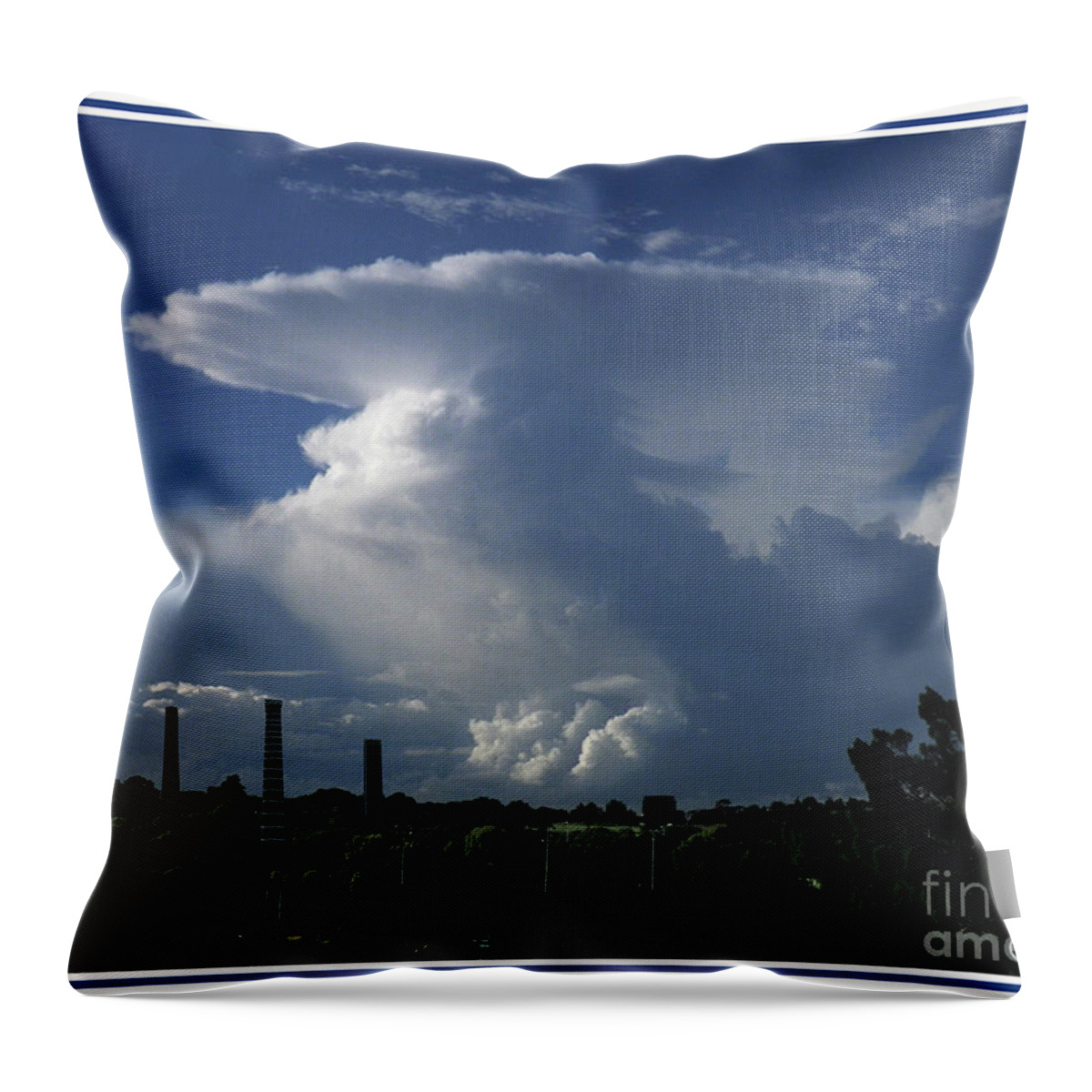 Cumulonimbus Throw Pillow featuring the photograph Cumulonimbus expanding by Klaus Jaritz