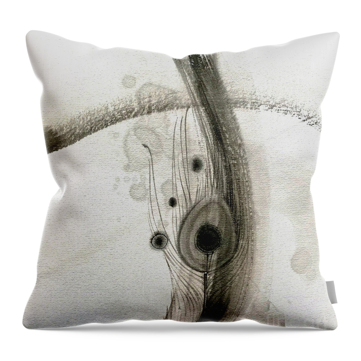 Japanese Throw Pillow featuring the painting Cure 4 by Fumiyo Yoshikawa
