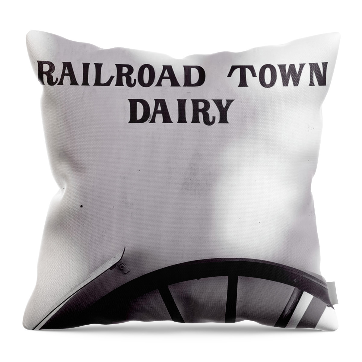 Wagon Throw Pillow featuring the photograph Dairy Wagon by Jeff White