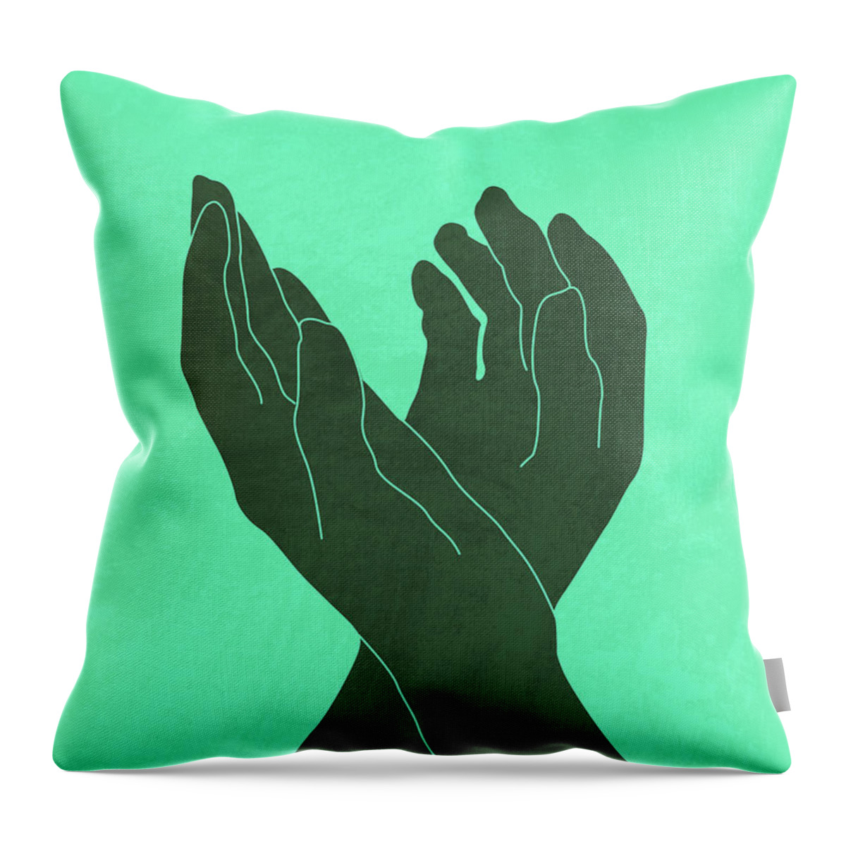 Dance Throw Pillow featuring the mixed media Dance of Joy 4 - Minimal Contemporary Abstract by Studio Grafiikka