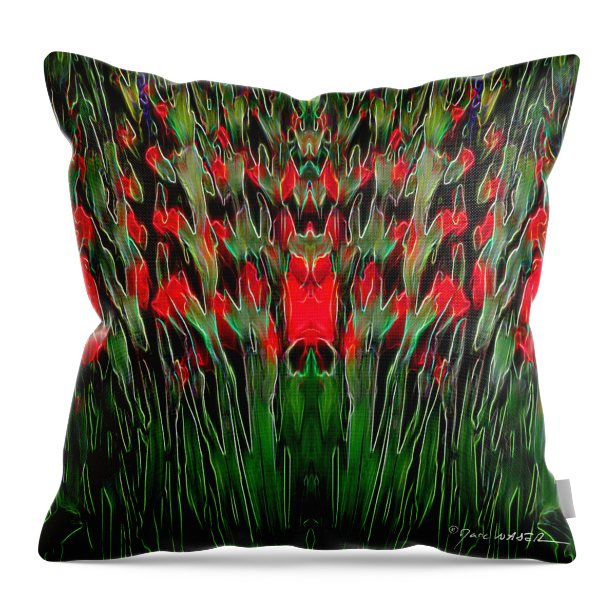 Marc Nader Photo Art Throw Pillow featuring the photograph Dance Of The Budding Irises by Marc Nader