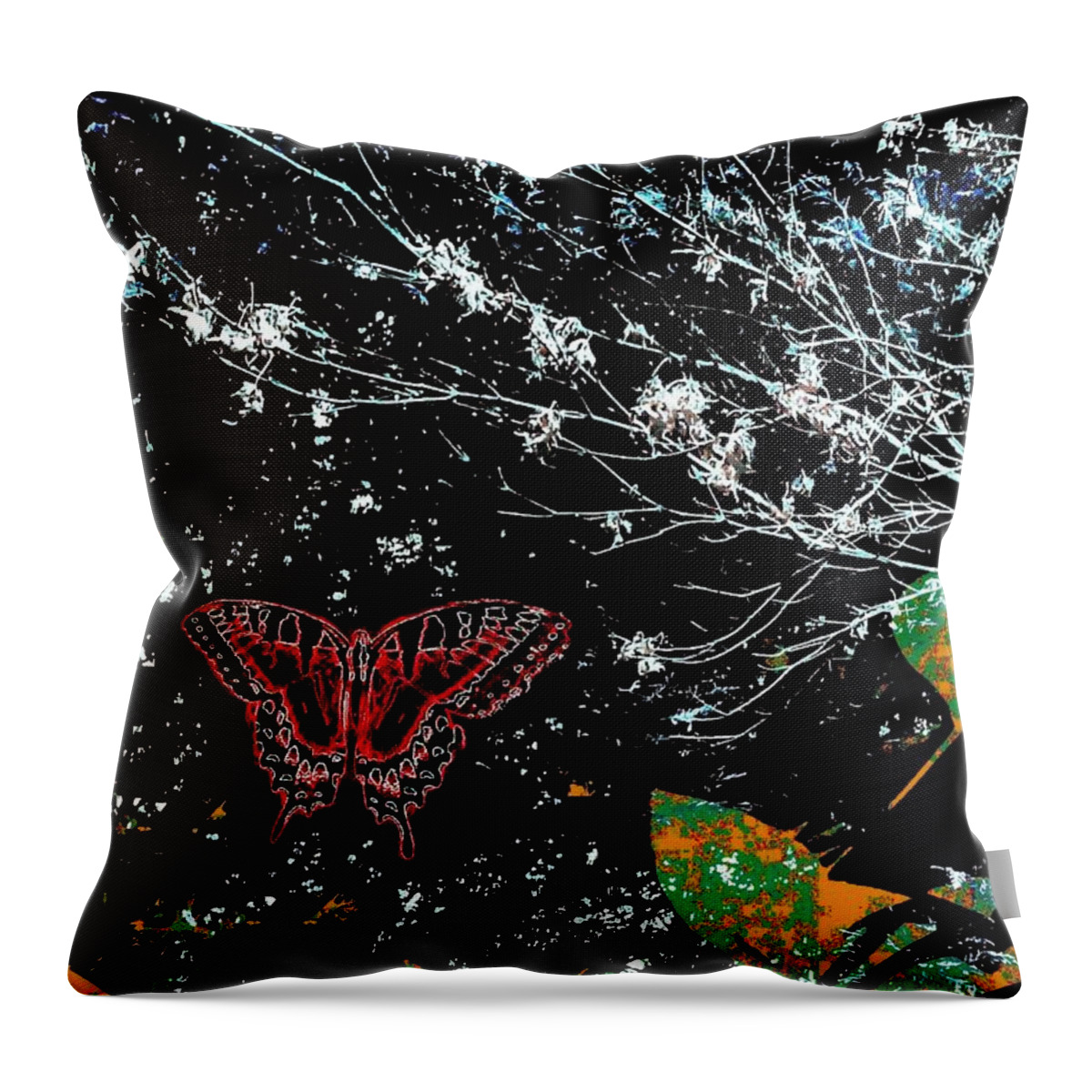 Butterfly Throw Pillow featuring the photograph Dancing In The Middle by Andy Rhodes