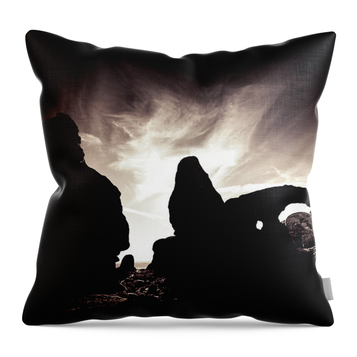 Utah Throw Pillow featuring the photograph Dark Arch by Mark Gomez