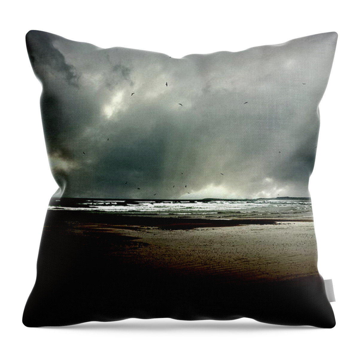 Landscape Throw Pillow featuring the digital art Dark Glory by Chris Armytage