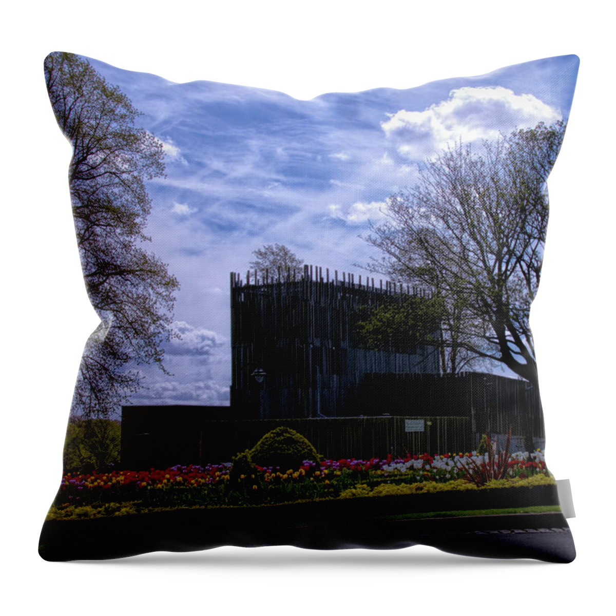 Building Throw Pillow featuring the photograph Dartmouth Park Pavillion by Stephen Melia
