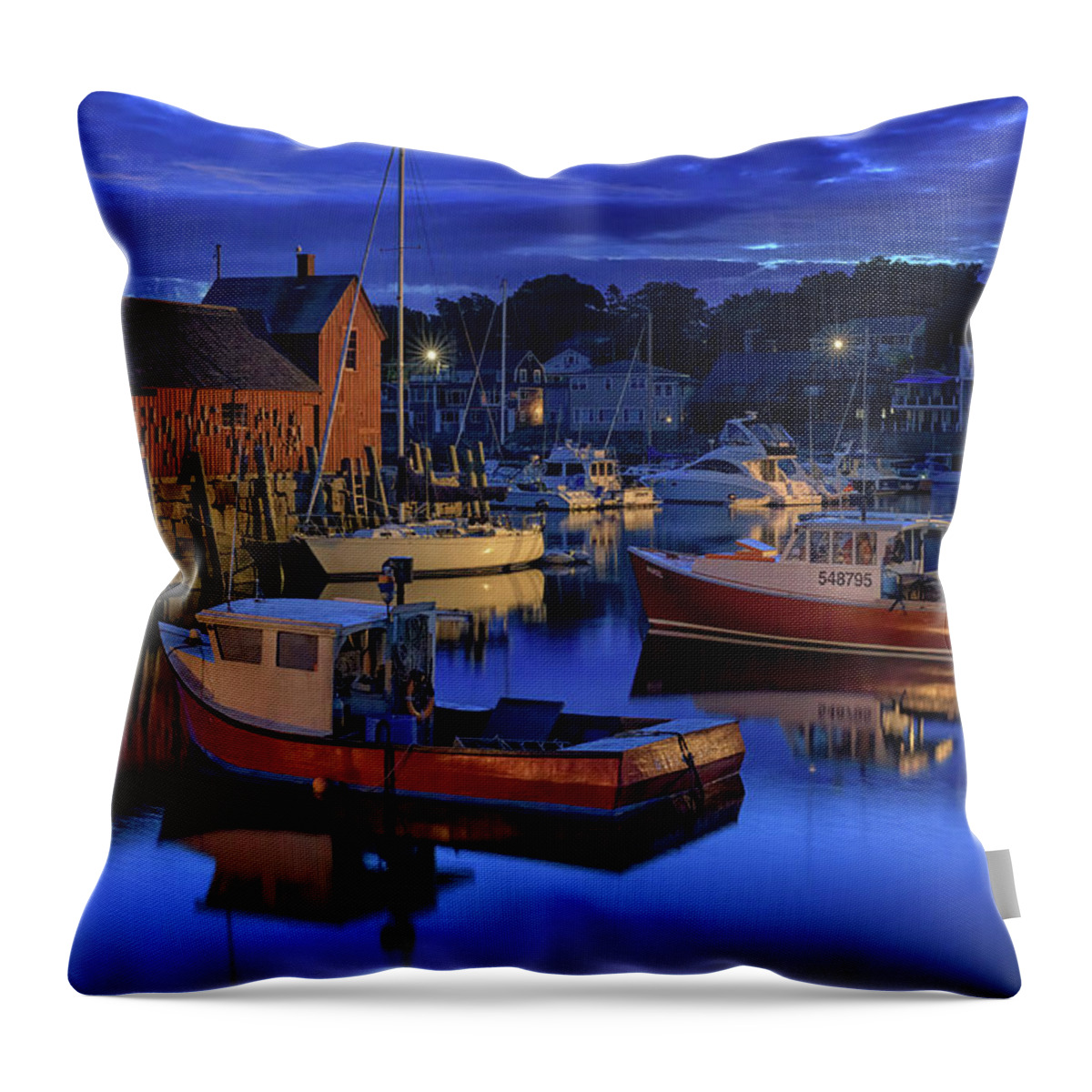Massachusetts Throw Pillow featuring the photograph Dawn in Rockport by Kristen Wilkinson