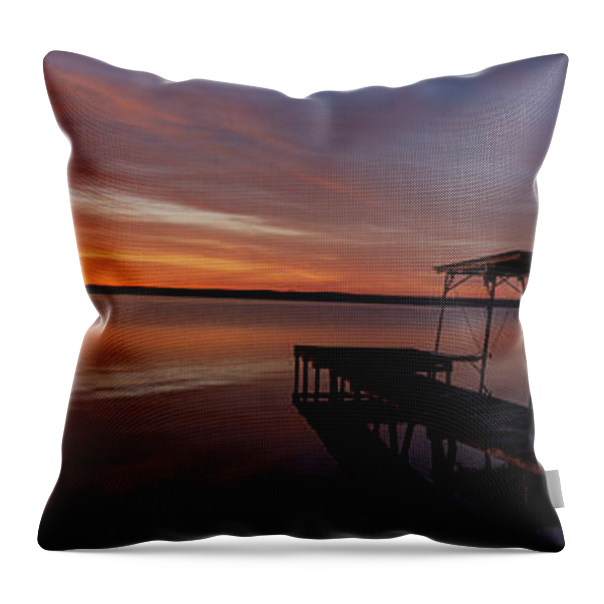 Dawn Throw Pillow featuring the photograph Dawn Panorama by William Norton