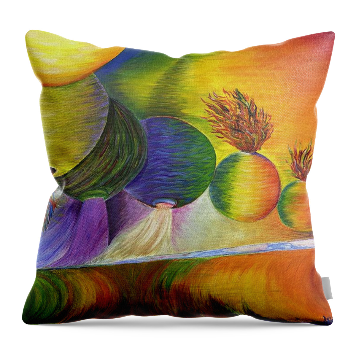  Throw Pillow featuring the painting Dawn to Noon by Dorsey Northrup