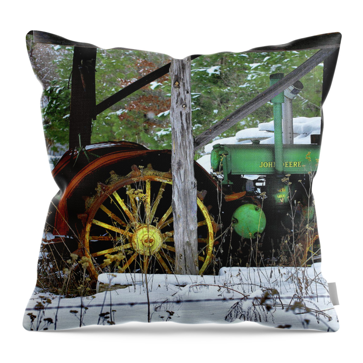 Tractor Throw Pillow featuring the photograph Dear John by Rick Lipscomb