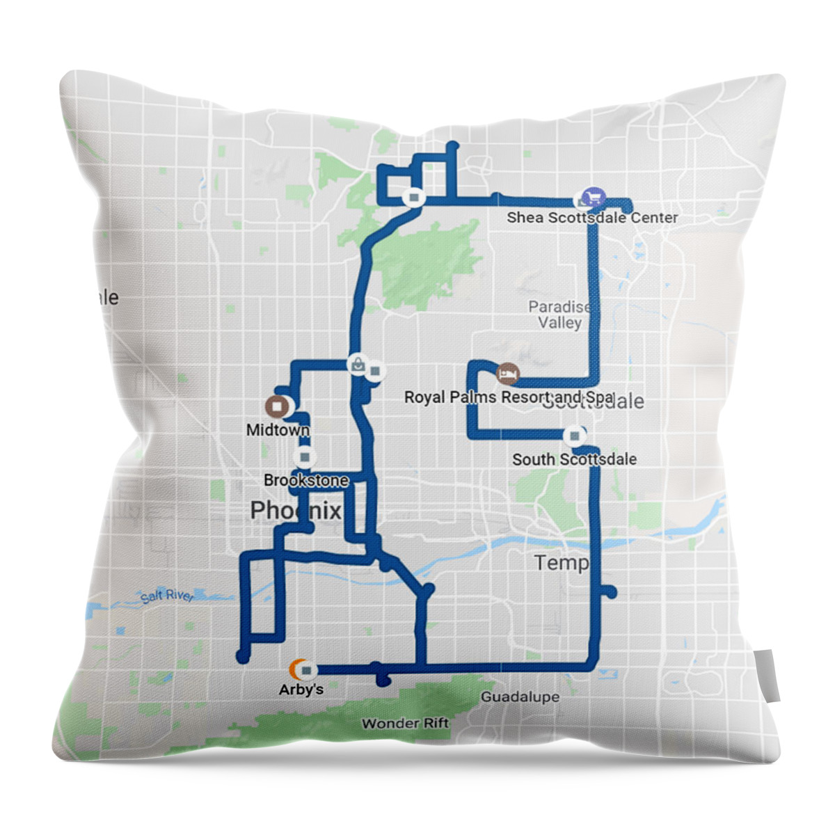 Maps Throw Pillow featuring the digital art Dec. 27th 2019 by Designs By L