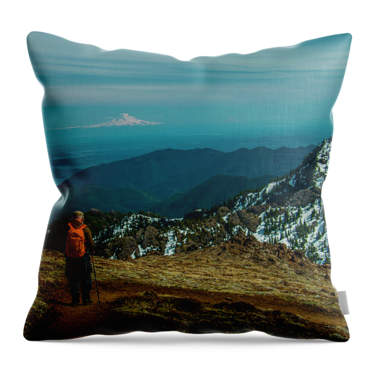 Landscape Throw Pillow featuring the photograph Decending by Doug Scrima