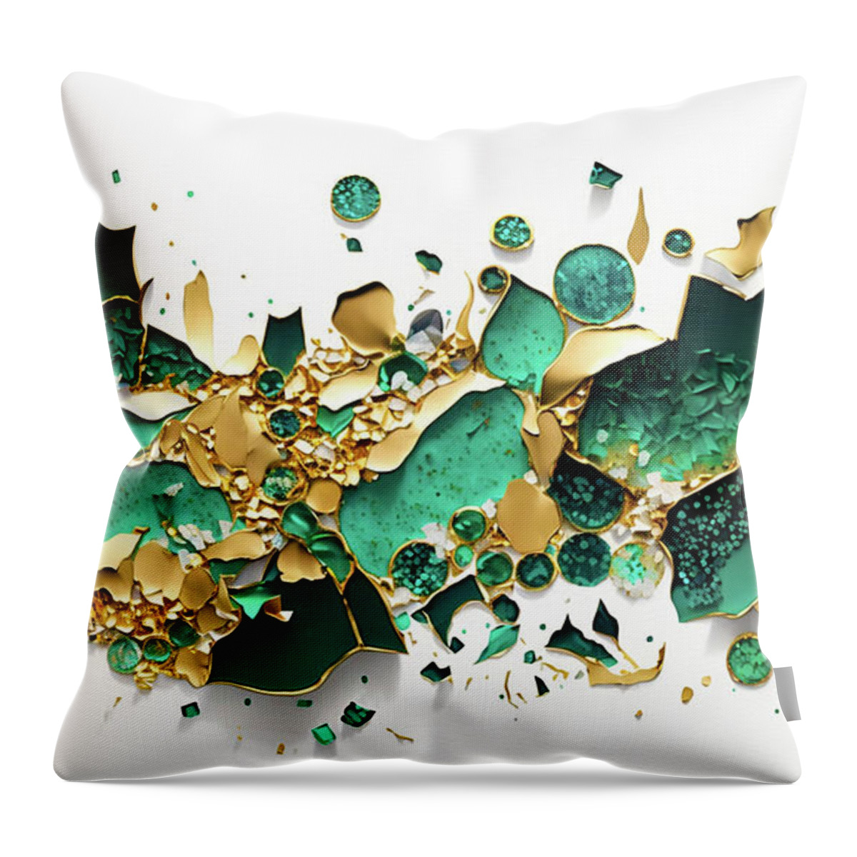 Torn Throw Pillow featuring the mixed media Dee Sea Dive by Glenn Robins