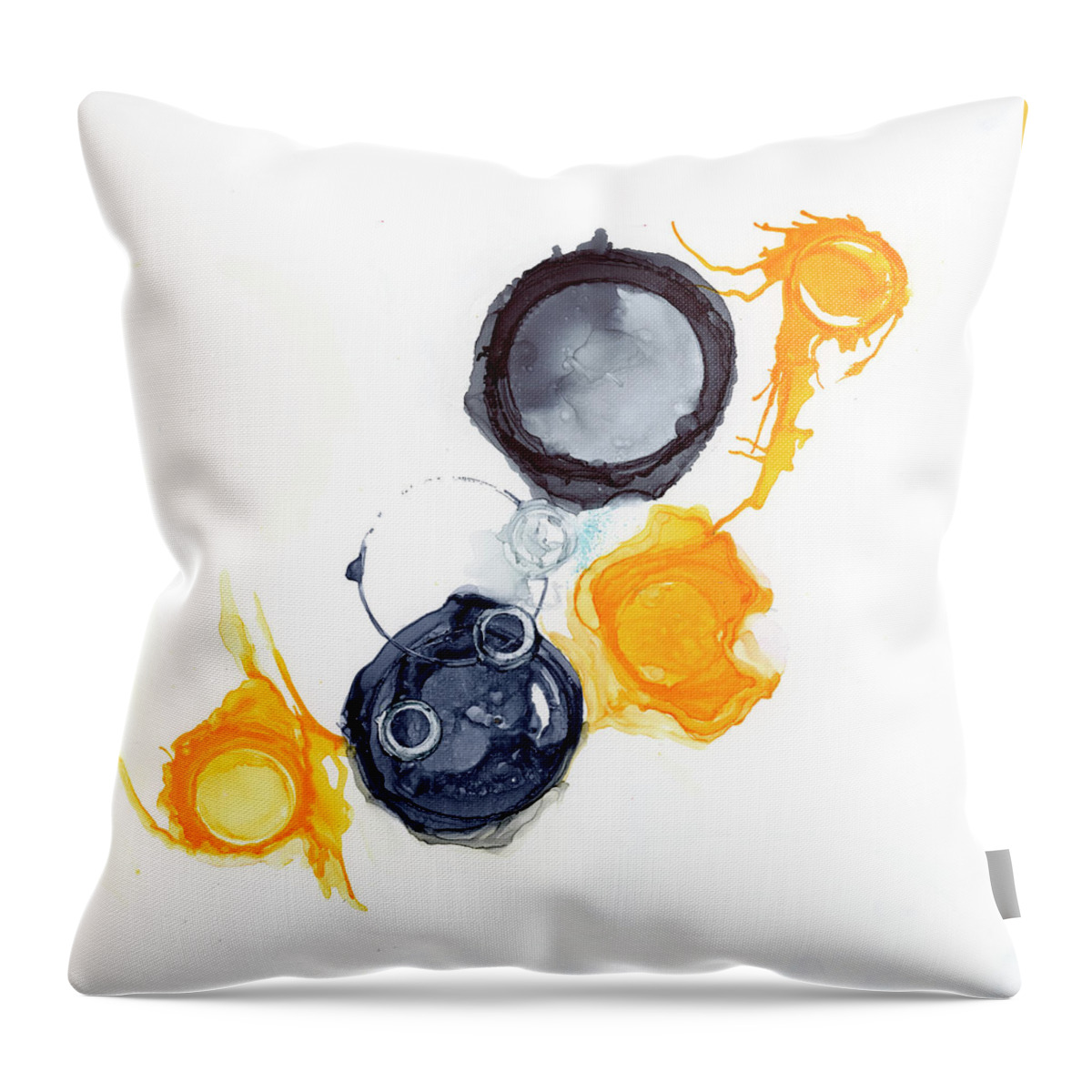 Bold Throw Pillow featuring the painting Defiant by Christy Sawyer