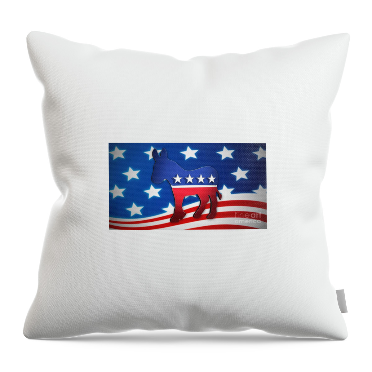 Democrat Throw Pillow featuring the photograph Democrat Poster by Action