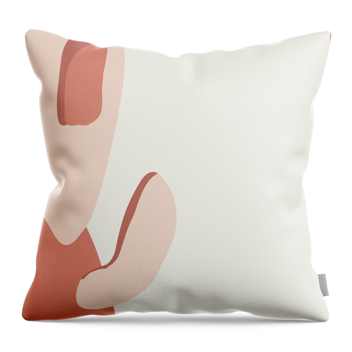 Desert Throw Pillow featuring the digital art Desert Cactus III by Ink Well