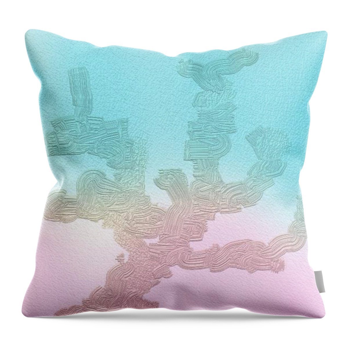 Nature Throw Pillow featuring the digital art Desert Tree by Naomi Jacobs