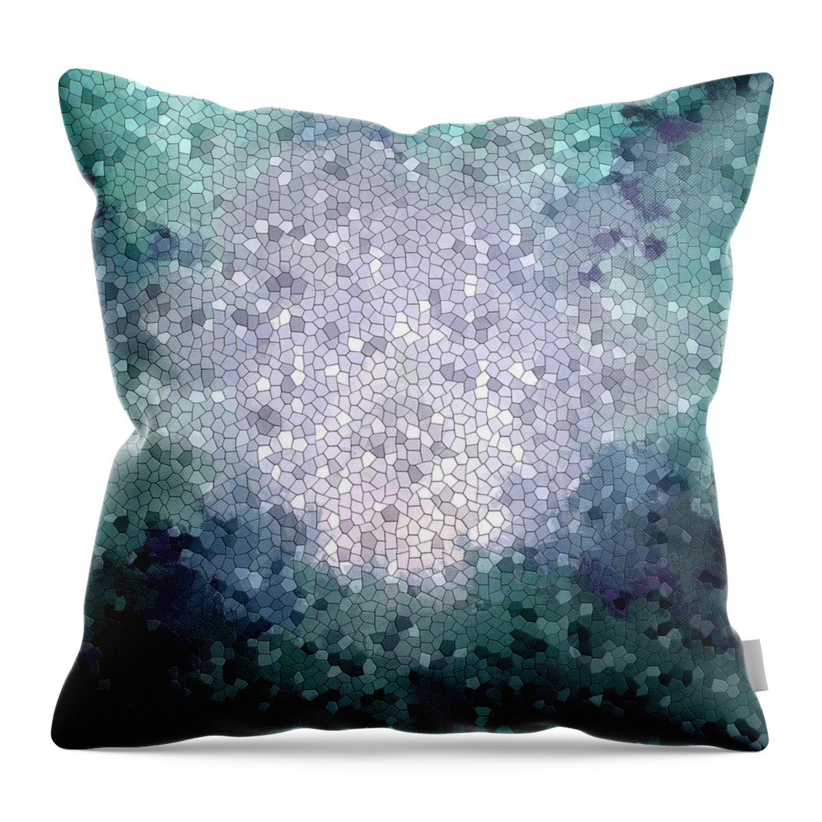 Digital Throw Pillow featuring the digital art Design 15 Mosaic by Lucie Dumas