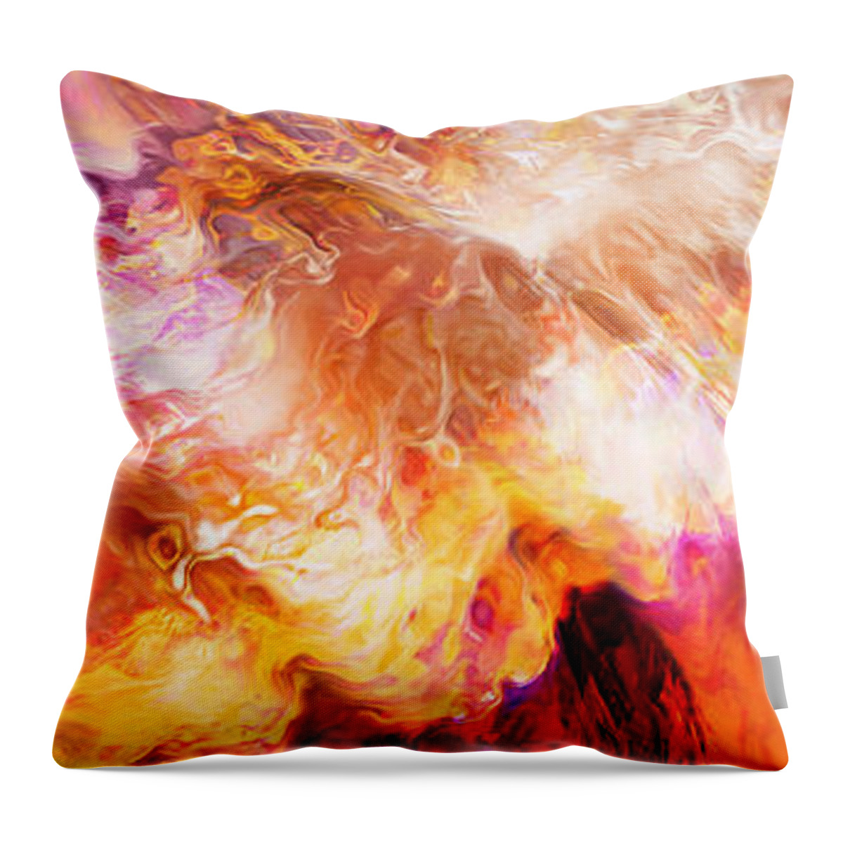 Abstract Art Throw Pillow featuring the painting Desire - Abstract Art by Jaison Cianelli