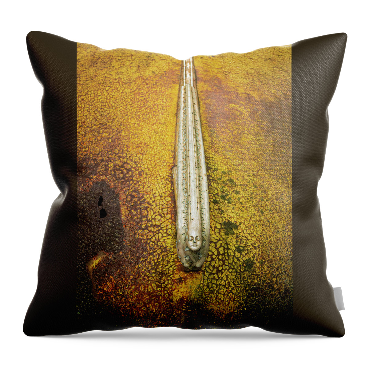 Desoto Throw Pillow featuring the photograph Desoto Flying Goddess by Kristia Adams