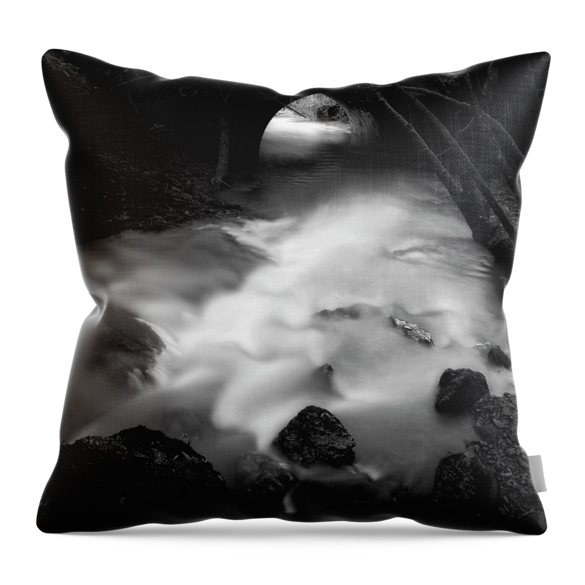 Devil's Creek Throw Pillow featuring the photograph Devil's Creek by Donald Kinney