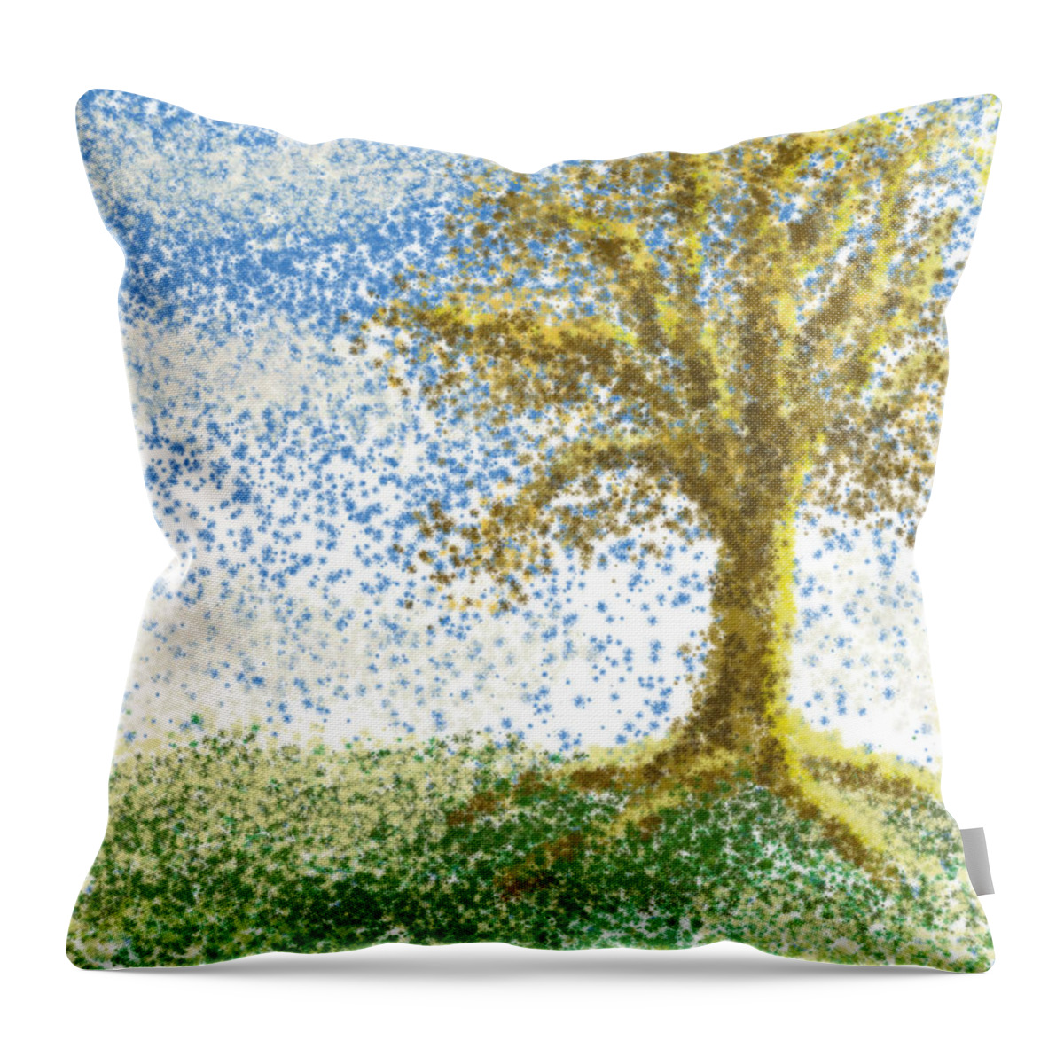 Digital Throw Pillow featuring the digital art Digital Dot Painting by Stacy C Bottoms