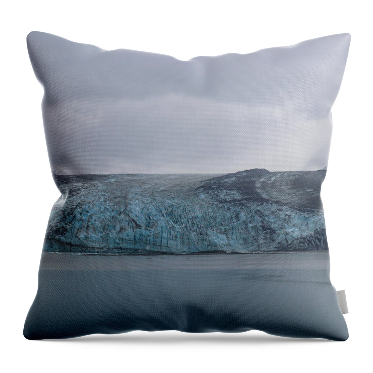 Alaska Throw Pillow featuring the photograph Dirty Glacier Blues by Ed Williams