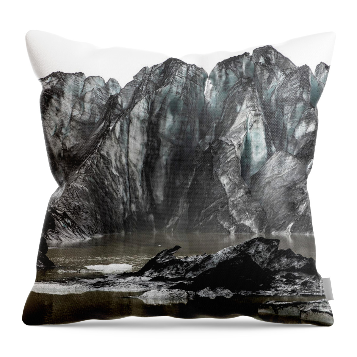 Photography Throw Pillow featuring the photograph Dirty Glacier by Erin Marie Davis