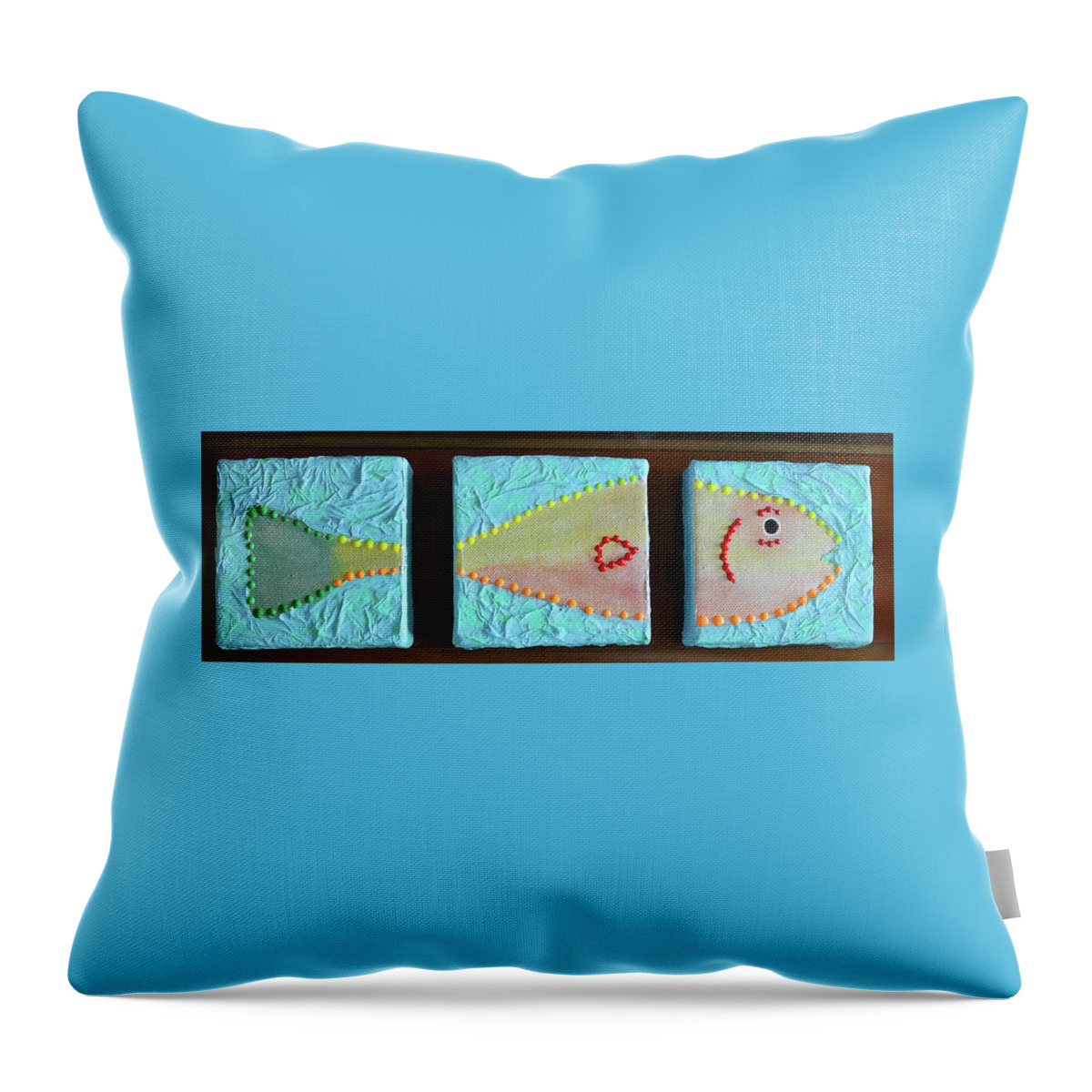 Tryptic Throw Pillow featuring the painting Disconnected by Deborah Boyd