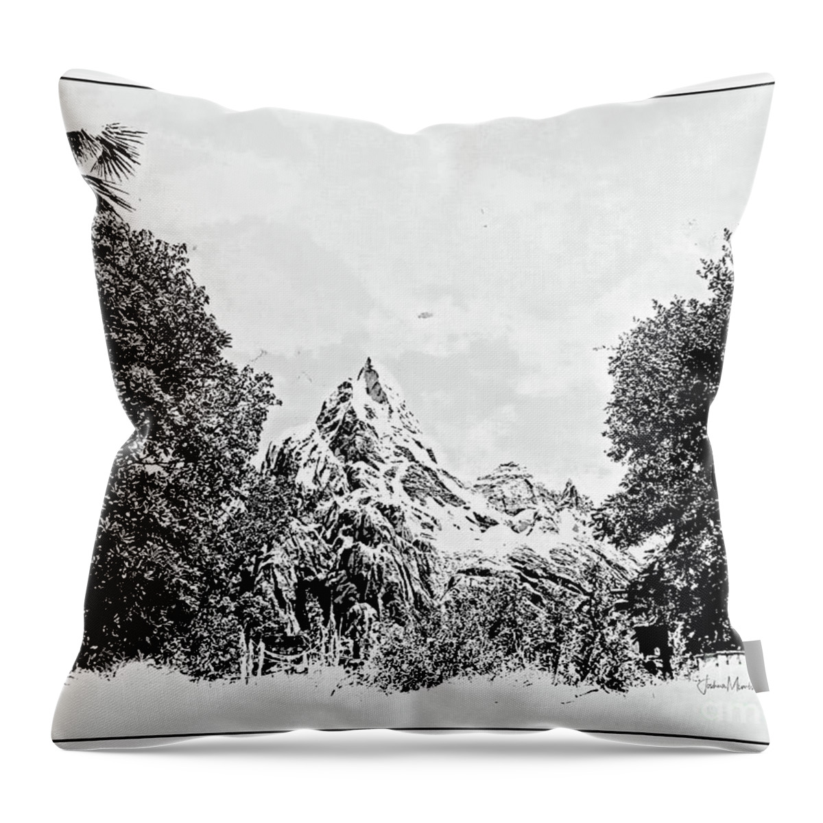 Expedition Everest Throw Pillow featuring the photograph Disney Expedition Everest by FineArtRoyal Joshua Mimbs