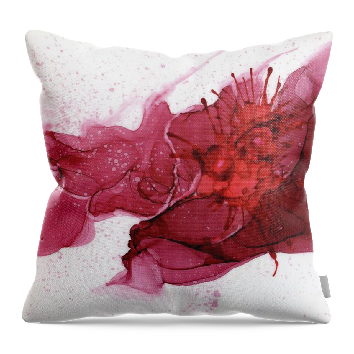 Bold Throw Pillow featuring the painting Disturb by Christy Sawyer