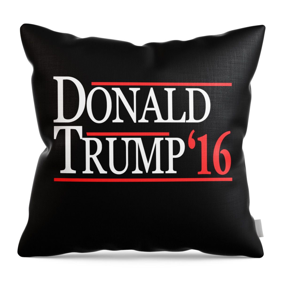 Funny Throw Pillow featuring the digital art Donald Trump 2016 by Flippin Sweet Gear