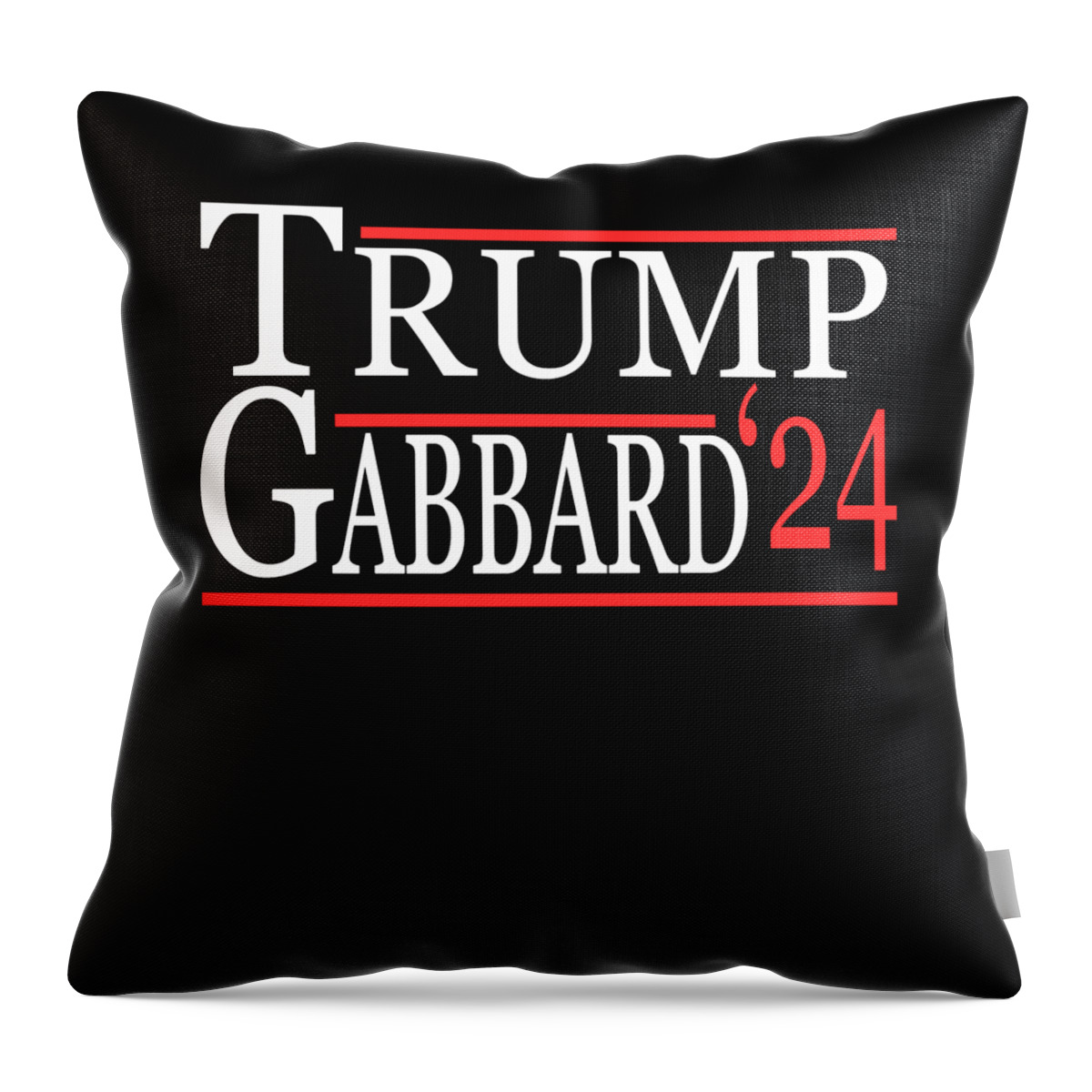 Election Throw Pillow featuring the digital art Donald Trump Tulsi Gabbard 2024 by Flippin Sweet Gear