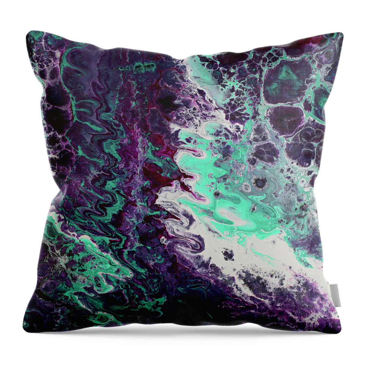  Throw Pillow featuring the painting Don't Know How To Be by Embrace The Matrix