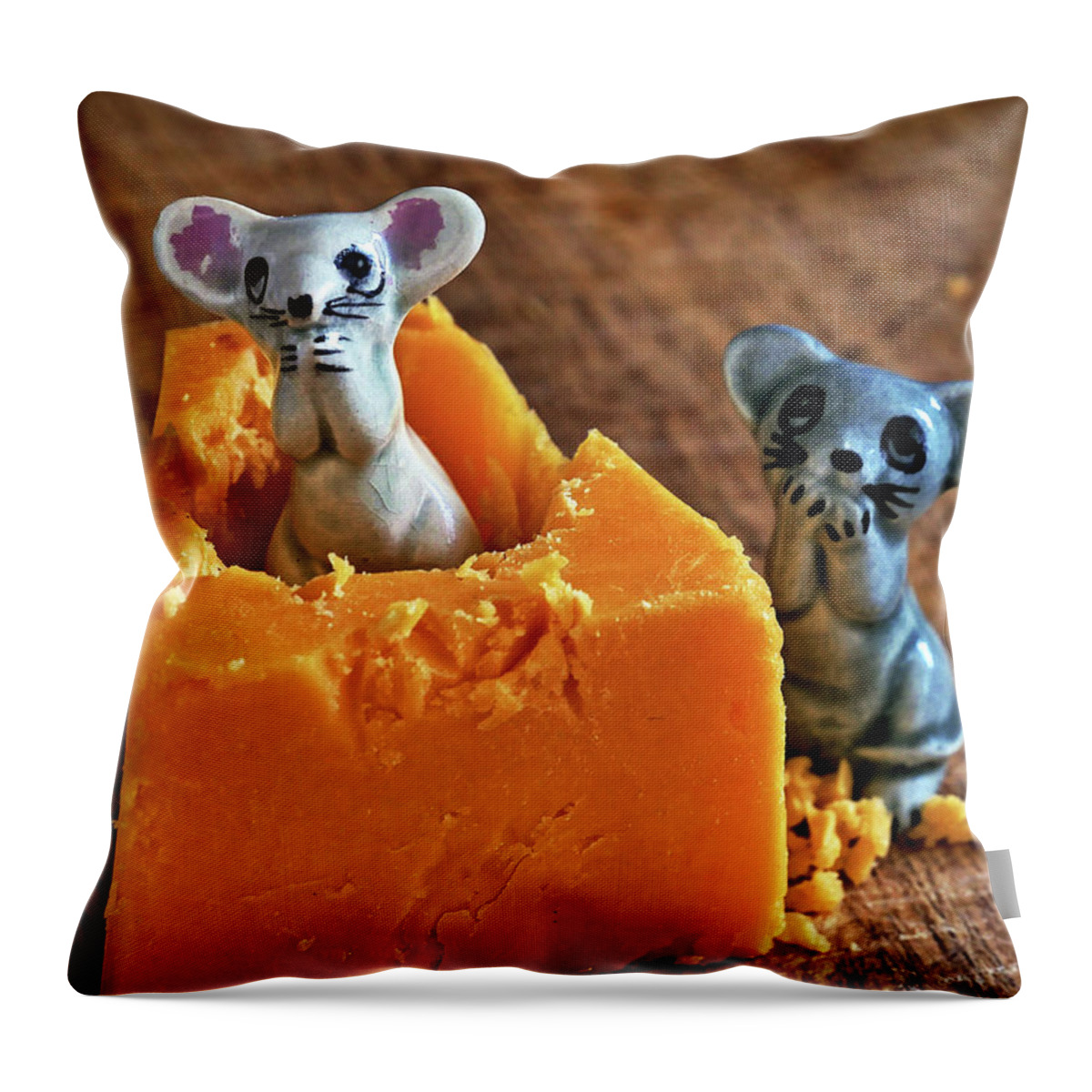 Don't Leave The Cheese Out Throw Pillow featuring the photograph Don't leave the cheese out by Martin Smith