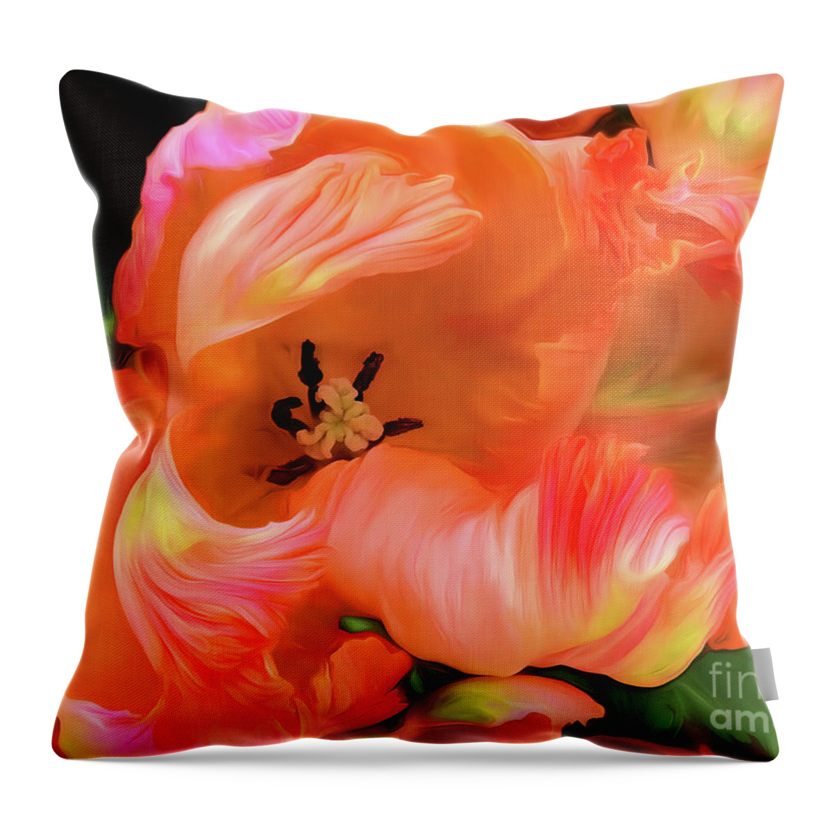 Tulips Throw Pillow featuring the photograph Double Dutch Tulips by Scott Cameron