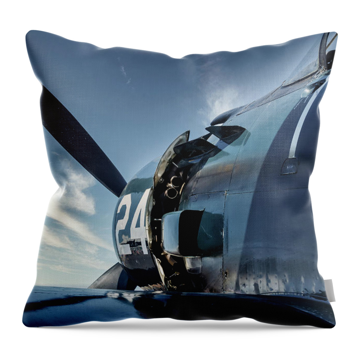 Ww2 Throw Pillow featuring the photograph Douglas Skyraider #1 by Rick Deacon